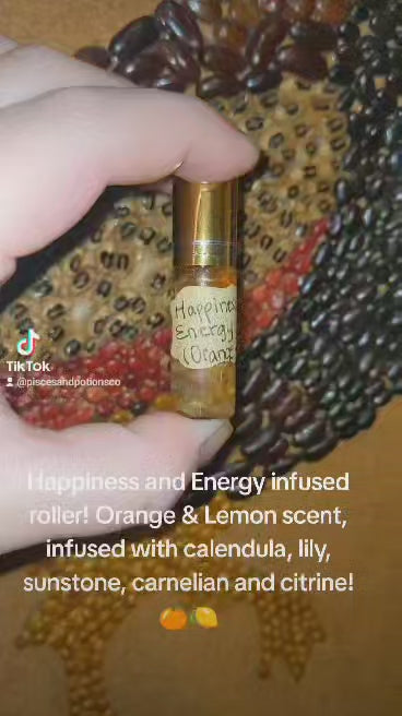 Happiness & Energy Crystal Infused Intention Oil